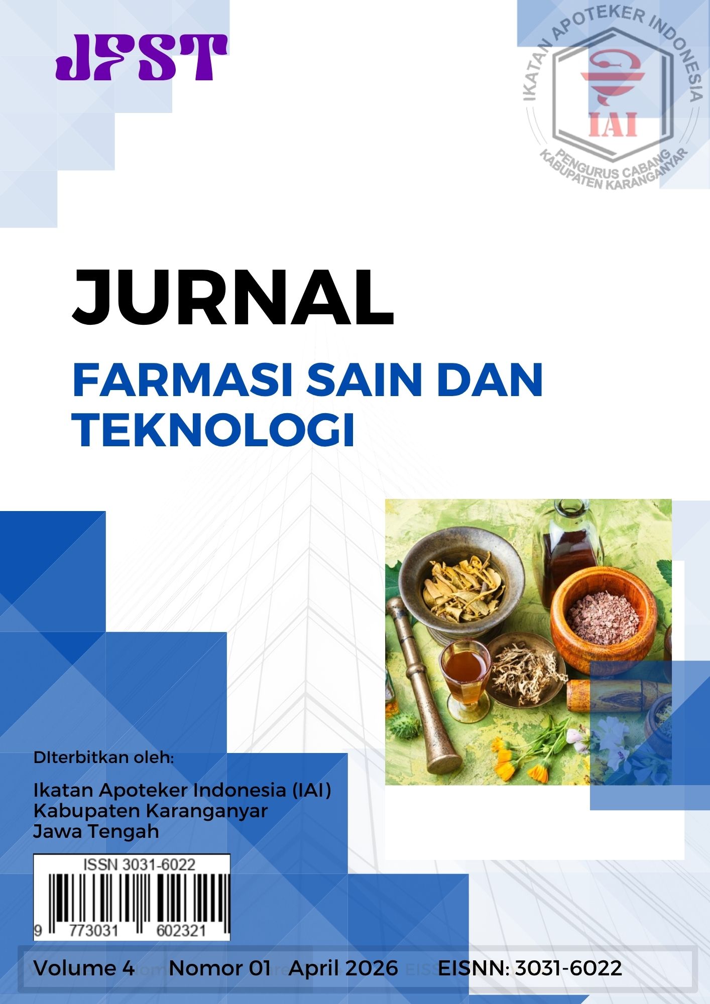 					View Vol. 4 No. 01 (2026): Jurnal Farmasi Sains dan Teknologi
				